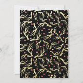 Gold Antlers Weihnachtsfeier Einladung (Rückseite)