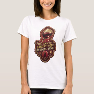 Gold ANZAHL DER TAGE OHNE WEINTRINKEN 0 T-Shirt