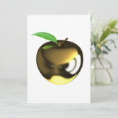 Gold Apple Einladungen (Stehend Vorderseite)