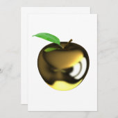 Gold Apple Einladungen (Vorne/Hinten)