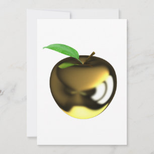 Gold Apple Einladungen
