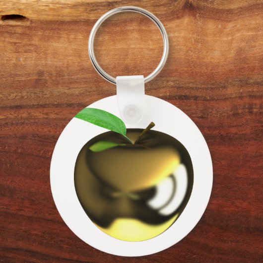 Gold Apple Schlüsselanhänger (Vorderseite)