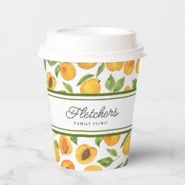 Gold Apricot Streifen anpassbar Pappbecher