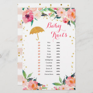 Gold April Duwers Baby Shower Baby Tracks