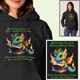 Gold Aqua Baby Dragon Warning Book Voice Hoodie