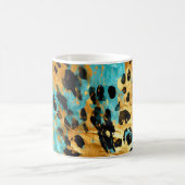 Gold Aqua Black Leopard Kaffeetasse (Mittel)