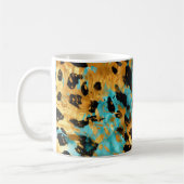 Gold Aqua Black Leopard Kaffeetasse (Links)