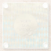 Gold Aqua Diamonds Dream Glasuntersetzer (Rückseite)