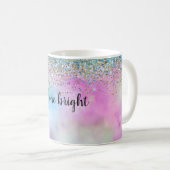 Gold Aqua Glitzer Lila Unicorle Sparkle      Kaffeetasse (VorderseiteRechts)