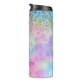 Gold Aqua Glitzer Lila Unicorle Sparkle Thermosbecher (Nach rechts gedreht)