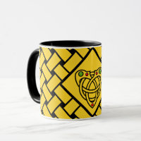 Gold/Aqua/schwarze Bänder/Webart, keltischer