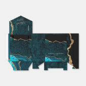 Gold Aquamarin Aqua Agate Wedding Geschenkschachtel (Ungefaltet)