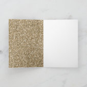 Gold Aquamarin Blue Green Glitzy Leopard Print Karte (Innenseite)