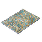 Gold Aquamarin Blue Green Glitzy Leopard Print Notizblock (Linke Seite)