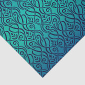 Gold, aquamarin, Kunst nouveau, Vintag, mit Seidenpapier (Ausschnitt)