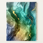 Gold, Aquamarin und dunkelgrau, flüssig Planer (Rückseite)