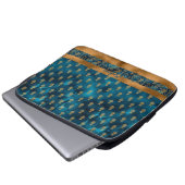 Gold Aquamarine Ananas Bläsername Laptopschutzhülle (Vorne Knopf)