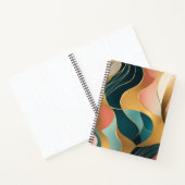 Gold Aquamarine Rose Bio Formen Notizblock (Innenseite)