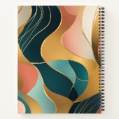 Gold Aquamarine Rose Bio Formen Notizblock (Rückseite)