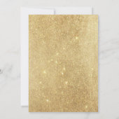 Gold aquamarinen ombre Glitzer Tropfen Sweet siebz Einladung (Rückseite)