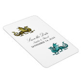 Gold Aquamariner Drache Speichern Sie das Date Mag Magnet (Rechte Seite)