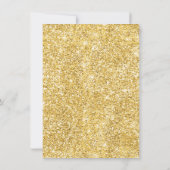 Gold Aquamarines Script Confetti Holiday Weihnacht Einladung (Rückseite)