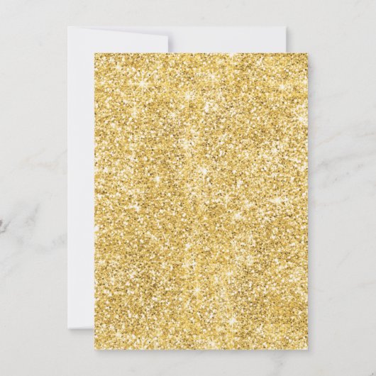 Gold Aquamarines Script Confetti Holiday Weihnacht Einladung (Rückseite)