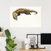 Gold-Aquarell auf Papier Poster (Heimbüro)