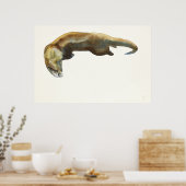 Gold-Aquarell auf Papier Poster (Küche)