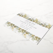 Gold Aquarell-Blätter Save the Date Postkarte (Gedreht)