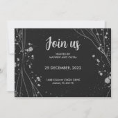 Gold Aquarell Trendgeschriebener Urlaub Einladung (Rückseite)