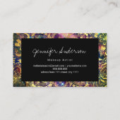 Gold Aquarell und Nebula Mandala Visitenkarte (Rückseite)