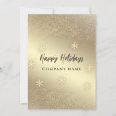 Gold Aquarell Weihnachtsbaumfirma Party Einladung (Rückseite)