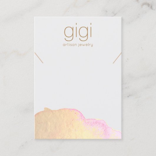 Gold Aquarellfarbenfaser-Armband-Anzeiger Visitenkarte (Vorderseite)