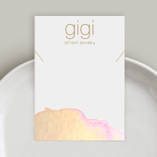 Gold Aquarellfarbenfaser-Armband-Anzeiger Visitenkarte