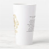 Gold Aquarius Astrologie Zodiac-Zeichen | Monogram Milchtasse (Vorderseite)