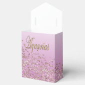 Gold Aquarius & Rose Gold Glitzer Geburtstag Geschenkschachtel (Geöffnet)