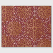 Gold Arabesque Geschenkpapier (Flach)