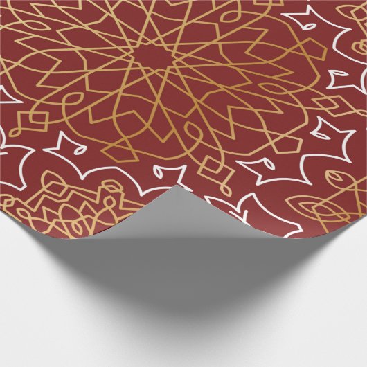 Gold Arabesque Geschenkpapier (Ecke)
