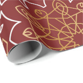 Gold Arabesque Geschenkpapier (Rolleneckpunkt)