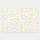 Gold Arabesque Muster Geschenkpapier Set (Vorderseite)