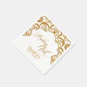 Gold Arabian Nights Party Napkins Serviette (Ecke)