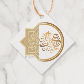 Gold Arabisches Eid Mubarak Verpackungslabel Aufkl Geschenkanhänger