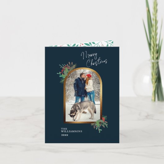 Gold Arch 2 Foto Frohe Weihnachten (Vorderseite)