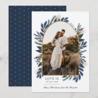 Gold Arch Elegante Foliage Navy Ein Foto Weihnacht