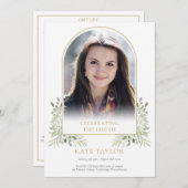 Gold Arch Foliage Beerdigungsreihenfolge des Diens Programm (Vorne/Hinten)