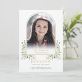 Gold Arch Foliage Beerdigungsreihenfolge des Diens Programm (Stehend Vorderseite)