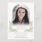 Gold Arch Foliage Beerdigungsreihenfolge des Diens Programm (Vorderseite)