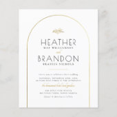 Gold Arch Frame Elegante Art Budget Foto Hochzeit (Vorderseite)