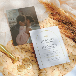 Gold Arch Frame Elegante Art Budget Foto Hochzeit